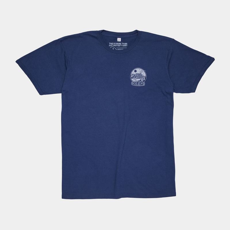 Buy Keen Mountains To Sea' Mens T-Shirts Navy (4687-JGZEX)